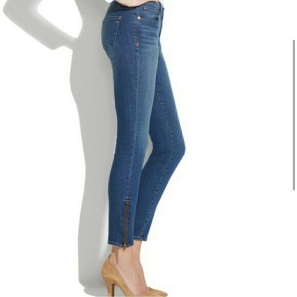 Madewell Skinny Skinny Ankle Zipper Jeans Size 25 - Picture 2 of 8